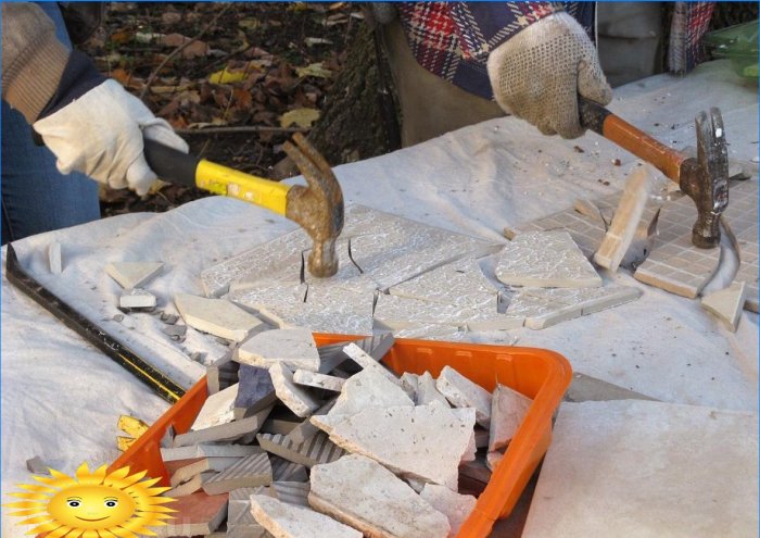Ødelagte fliser mosaik