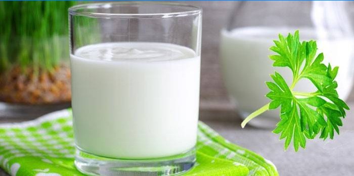 Kefir i et glas