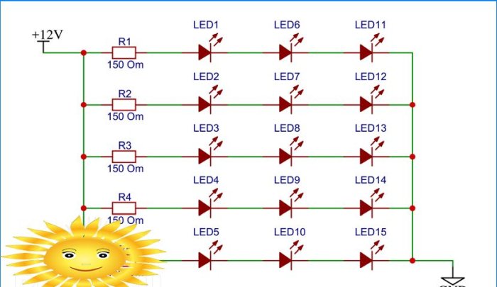 LED matrix kredsløb