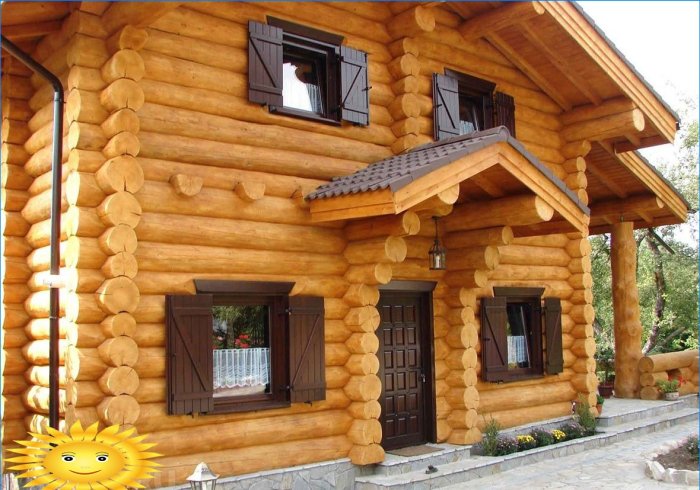 Træ bjælkehus