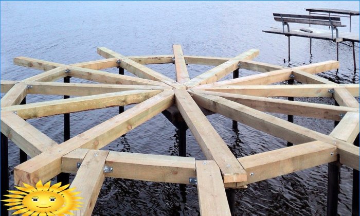 Hvordan man bygger en gangbro, en platform, en mole ved et reservoir med egne hænder