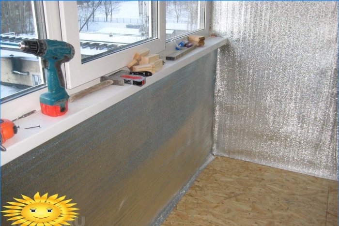 Termisk isolering af en balkon med folieskum