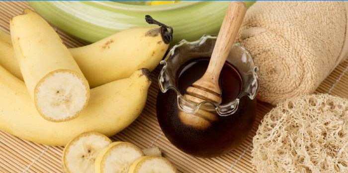 Ingredienser til bananhårmaske