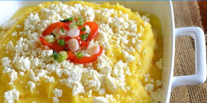 Polenta med fetaost