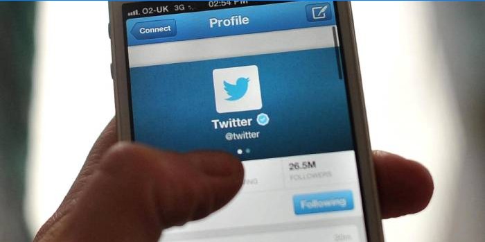 Smartphone Twitter-profil