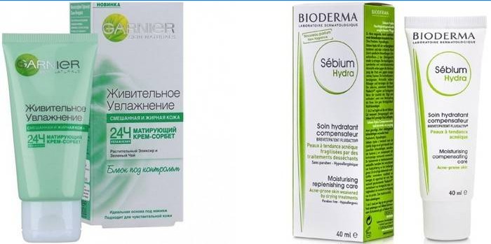 Cremer fra Garnier og Bioderma