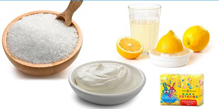 Ingredienser til Salt Scrub