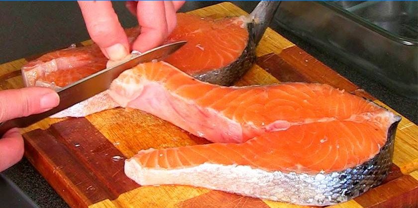 Forberedelse af rød fisk