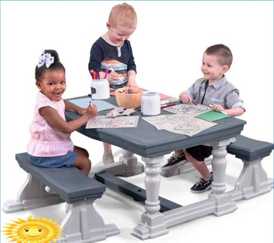 Spille- og kunstborde til børneværelser