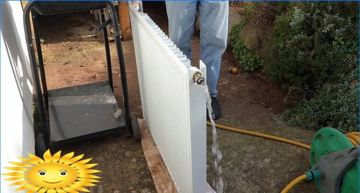 Skyl varme radiatoren med vand