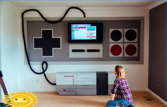Rum til en fan af computerspil, eller hvordan man dekorerer et interiør til en spiller
