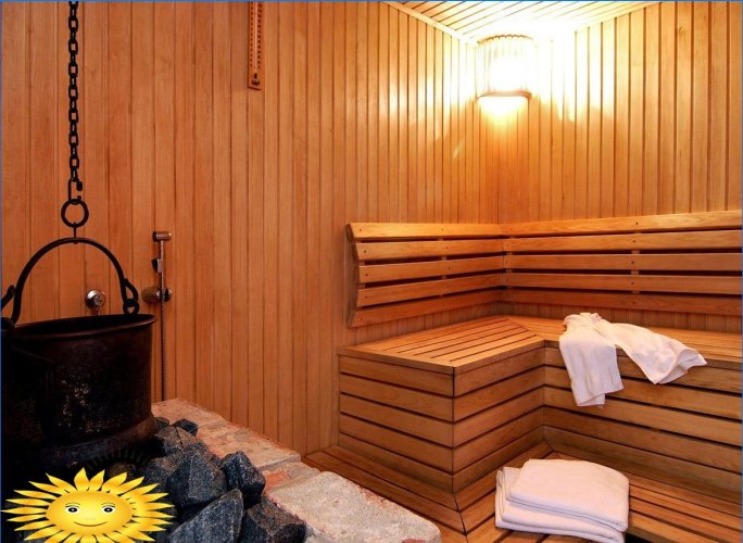 Sauna komfur i det indre af badet