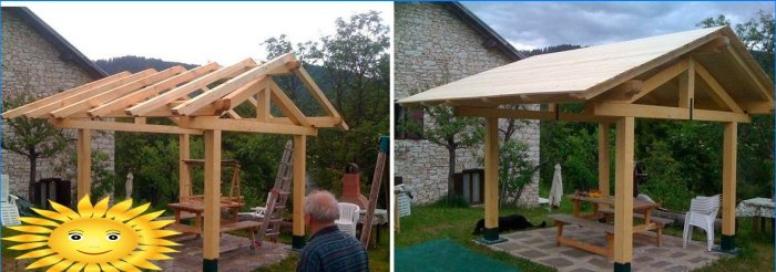 Sådan bygger du et træpavillon med dine egne hænder