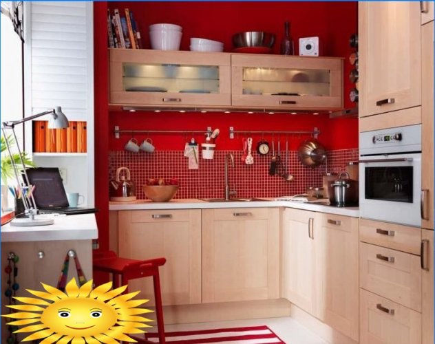 10 ideer til dekorering af et lille køkkeninteriør