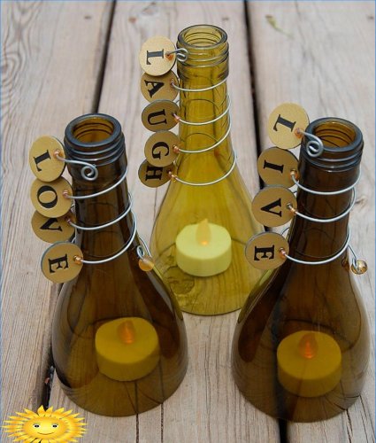 DIY glasflaskelamper