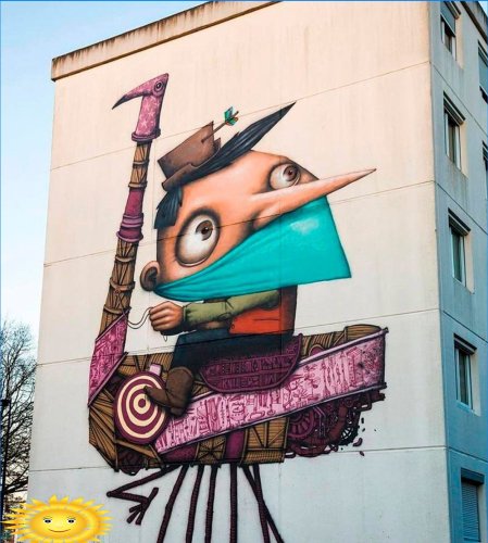 Graffiti og vægmalerier som en del af arkitekturen i megalopoliser