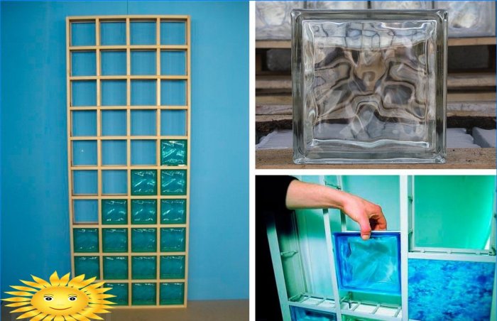 Sådan fremstilles et brusekabine af fliser og glasblokke
