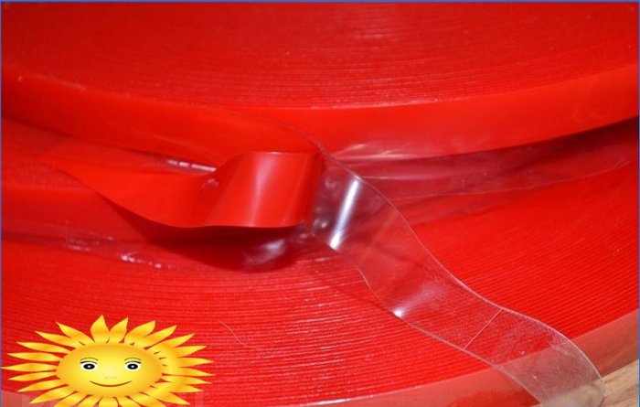 Dobbeltsidet transparent tape