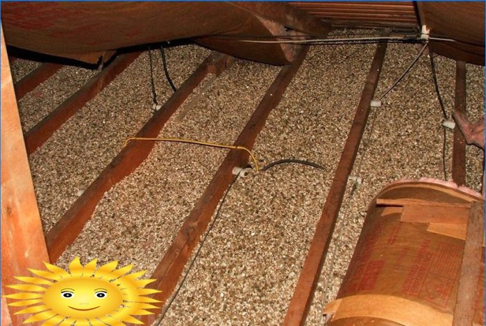Isolering af loftet med vermiculite
