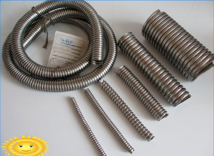 Metal slange til elektrisk kabel: valg og installation