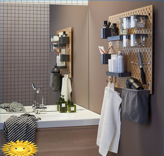Pegboard: åbent lagersystem