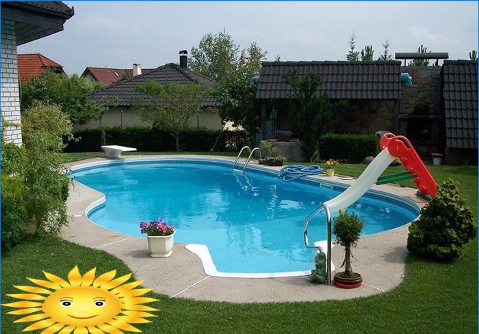 Sådan bygger du en pool med en betonskål med dine egne hænder