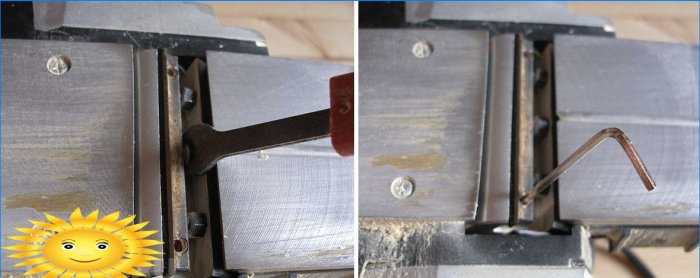Fjernelse og justering af den elektriske flykniv