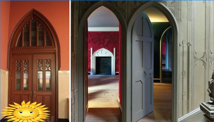 Indvendige døre i gotisk stil