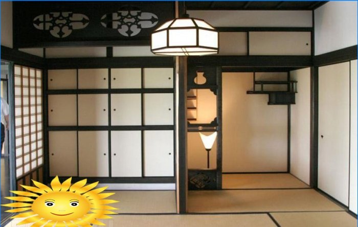Ni funktioner i det japanske interiør