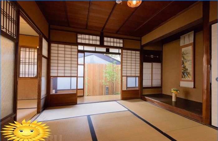 Ni funktioner i det japanske interiør