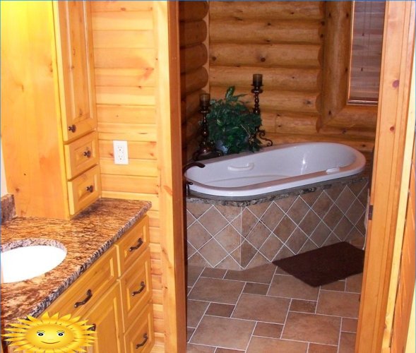 Badeværelse i et træhus: efterbehandlingsmuligheder