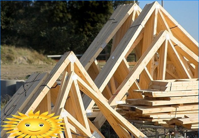 Beregning af rafter-systemet i henhold til skitsen