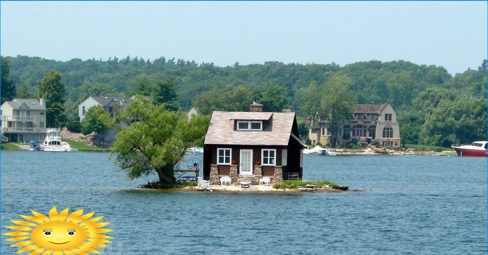 Lille hus på en lille ø, Canada