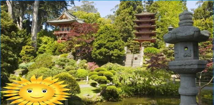 Den japanske have er et klassisk eksempel på etnisk stil i landskabsdesign
