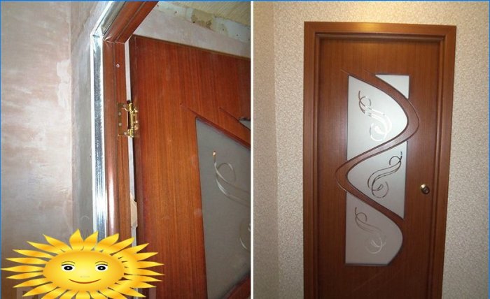 DIY-installation af en partition med en åbning under døren