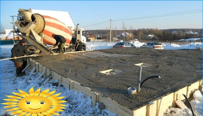 Opvarmning af beton om vinteren