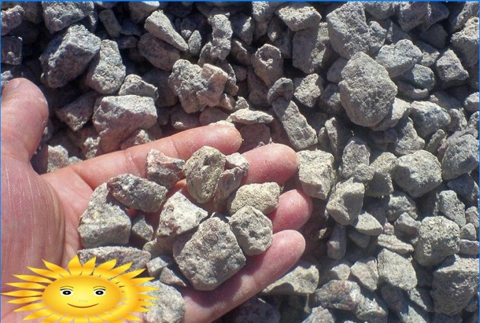 Granit knust sten