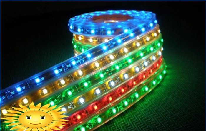 LED-strimler til belysning: typer, typer, tilslutning
