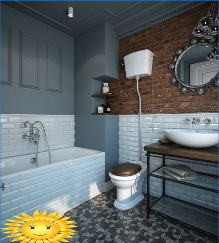 Loft stil badeværelse