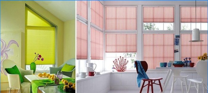 Plisserede gardiner i design af en moderne lejlighed
