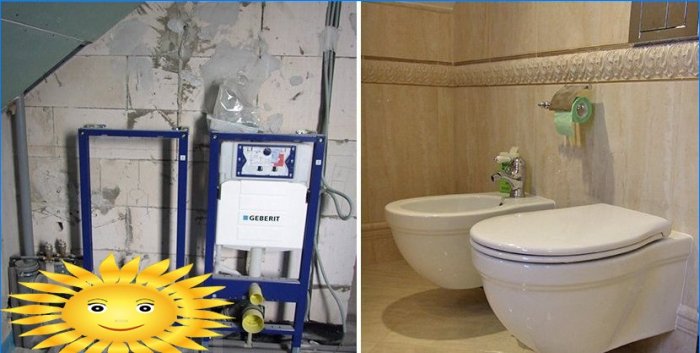 Installation af toilet- og bidetinstallationer