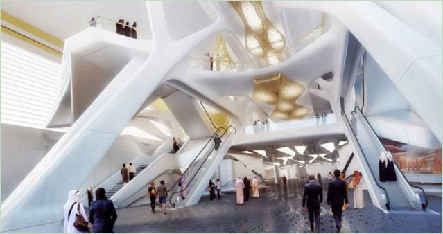 En luksuriøs Saudi-Arabisk højbanestation af den storslåede Zaha Hadid