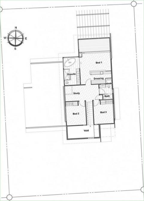 Grundplaner for et pensioneret familiehus i New Zealand