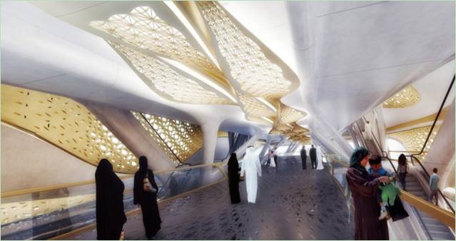 En fashionabel forhøjet metrostation i Saudi-Arabien af den storslåede Zaha Hadid