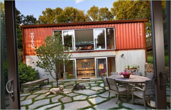 Patio af Maison Container af Patrick Partouche
