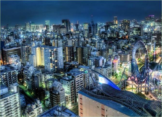 Natudsigt over Tokyo