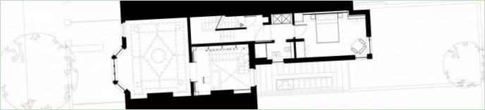 Grundplaner for Book Tower House i London, England