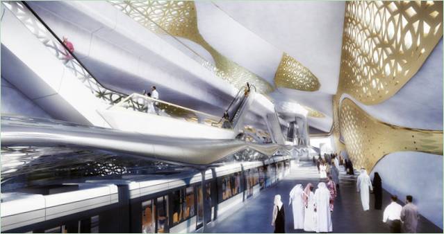 En luksuriøs højbanestation i Saudi-Arabien af den storslåede Zaha Hadid