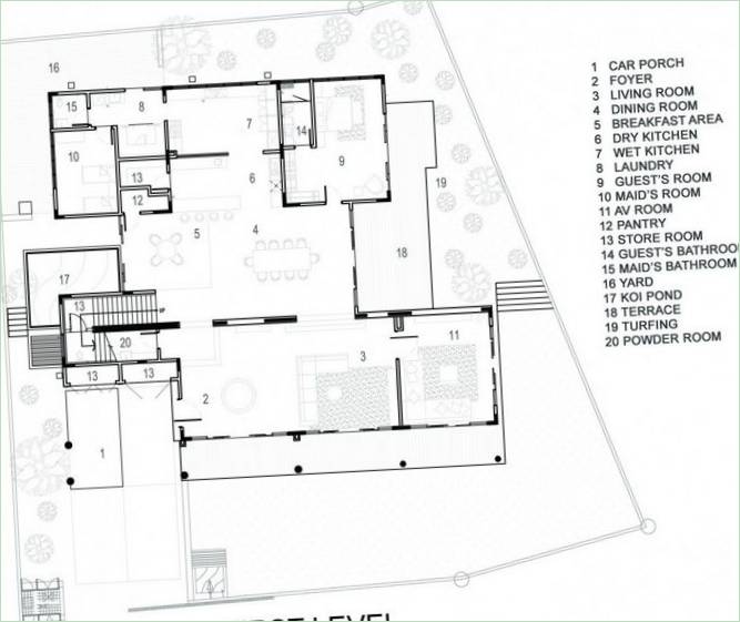 Grundplan for hus N18 af DRTAN LM Architect