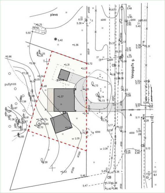 Layout af et litauisk palæ af UAB Architektu biuras